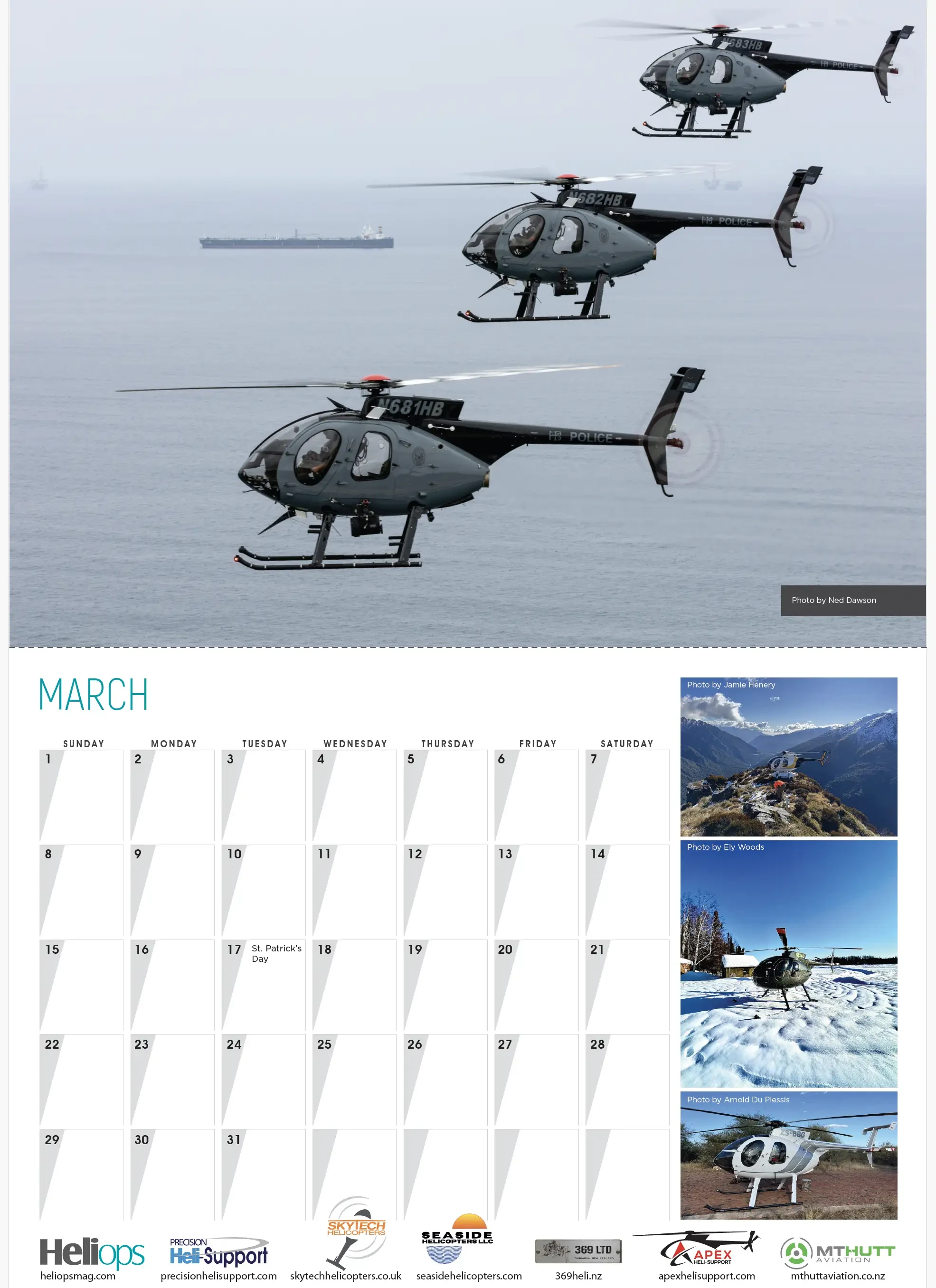 2026 MD500s at Work Calendar