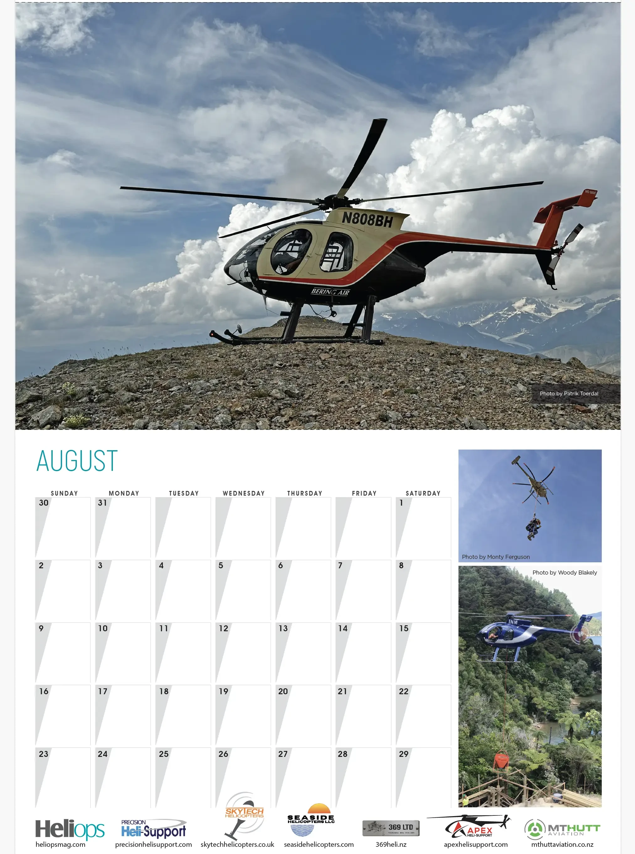 2026 MD500s at Work Calendar