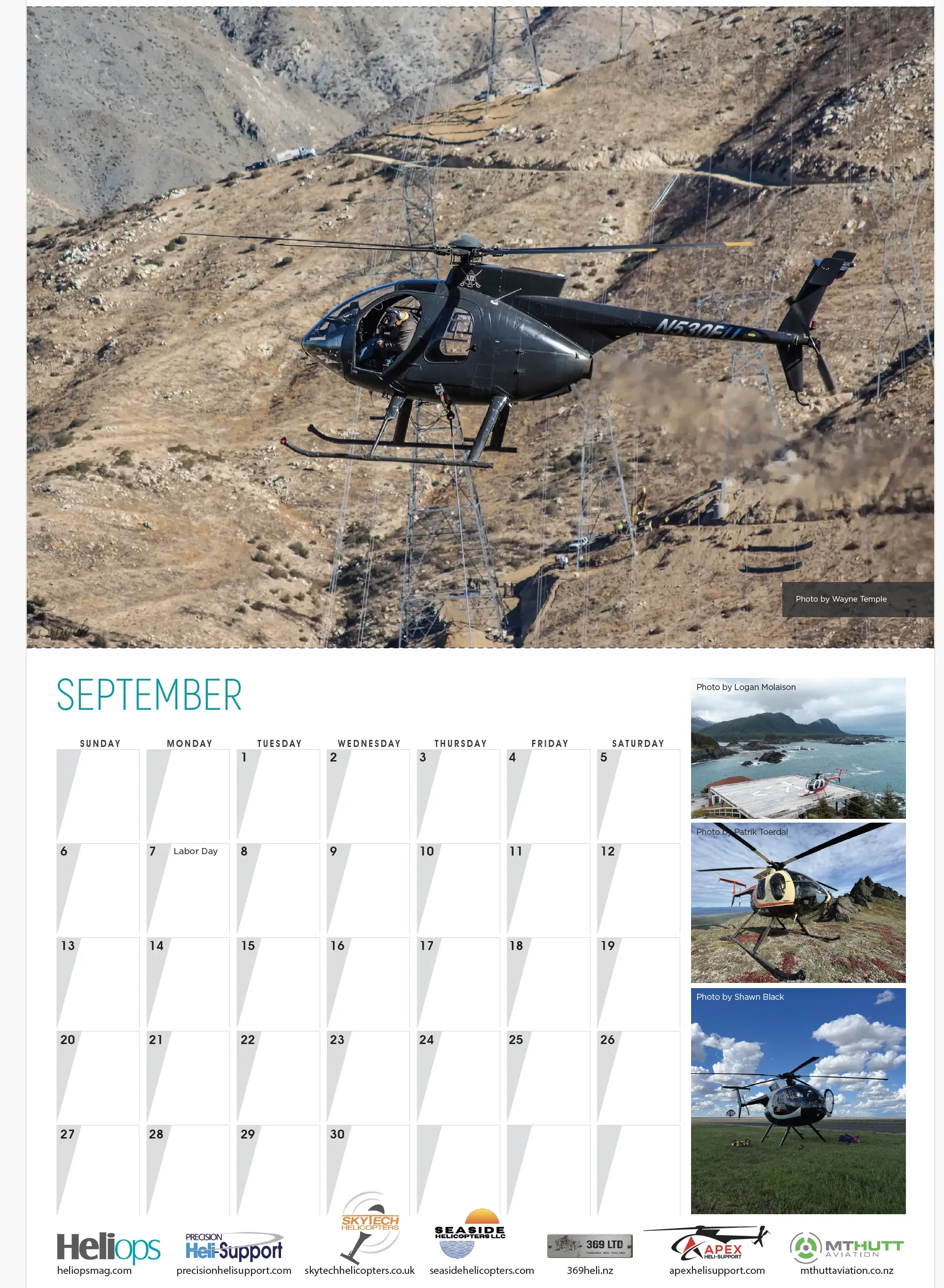 2026 MD500s at Work Calendar