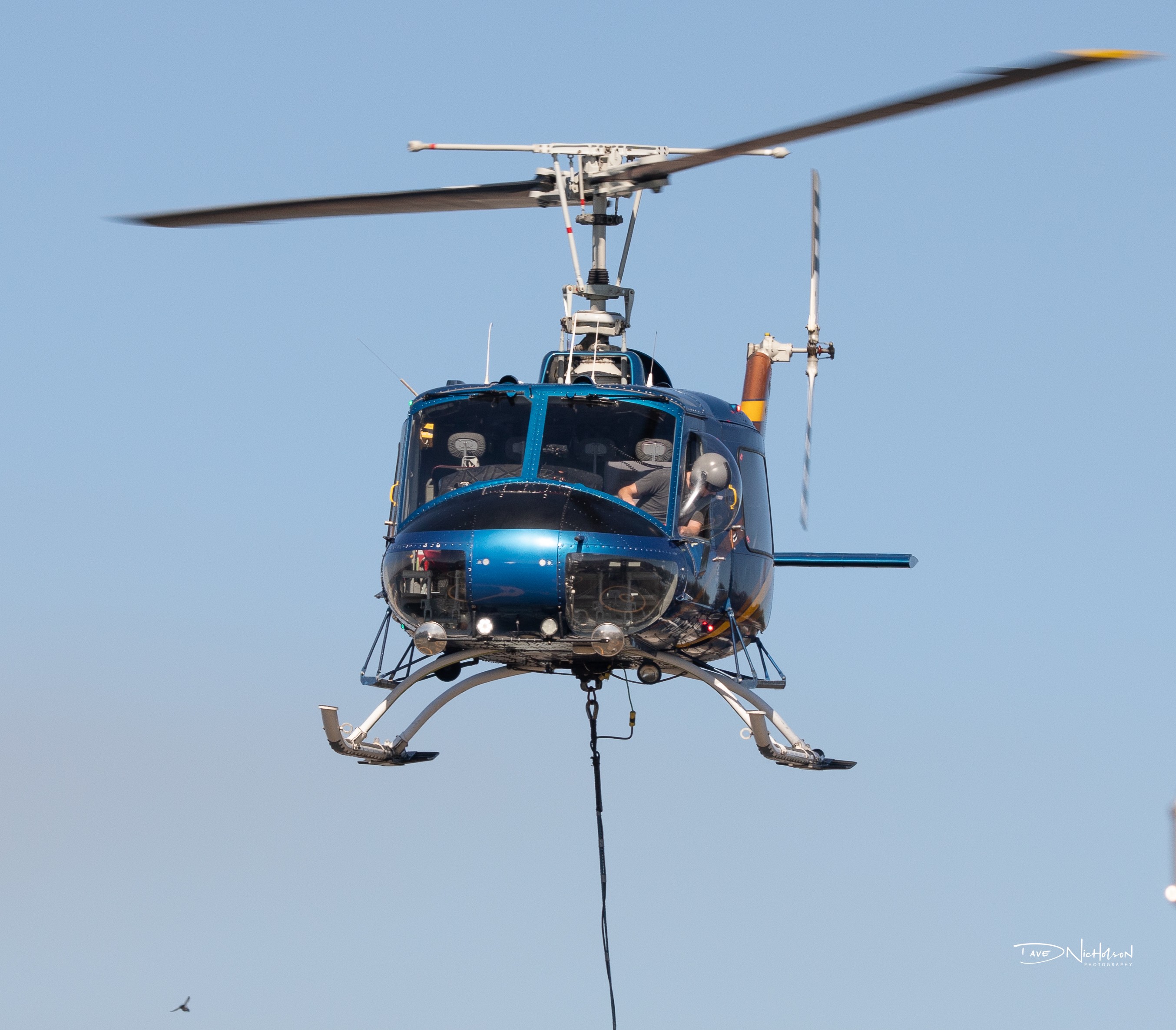 Kestrel Helicopters Based out of Parksville,BC. Bell 204B refueling at Helijet Victoria to continue fighting the Jack Mountain wildfire outside of Victoria, BC Canada.
