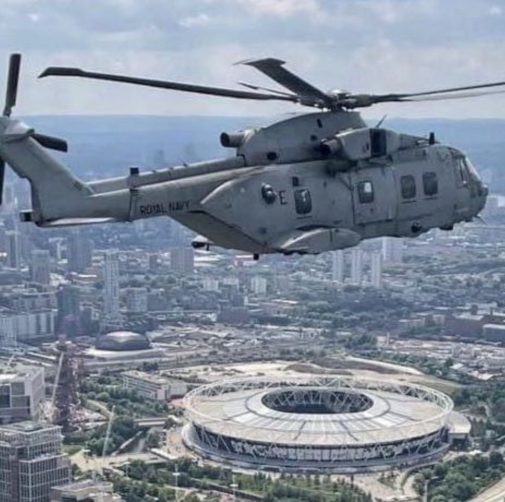 Merlin over London stadium.
