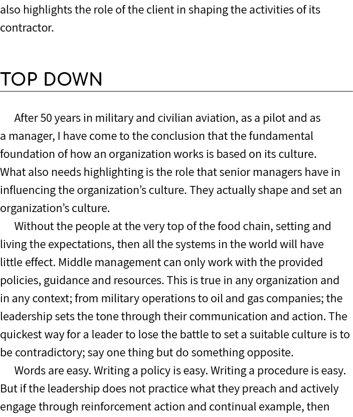 also highlights the role of the client in shaping the activities of its contractor. Top Down After 50 years in milita...