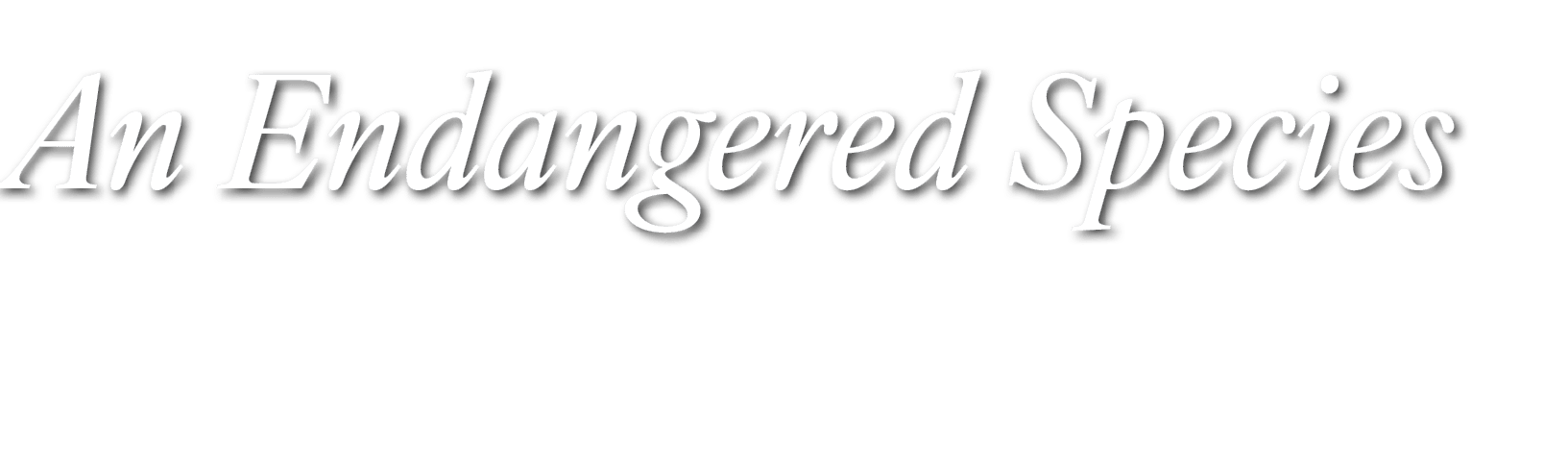 An Endangered Species