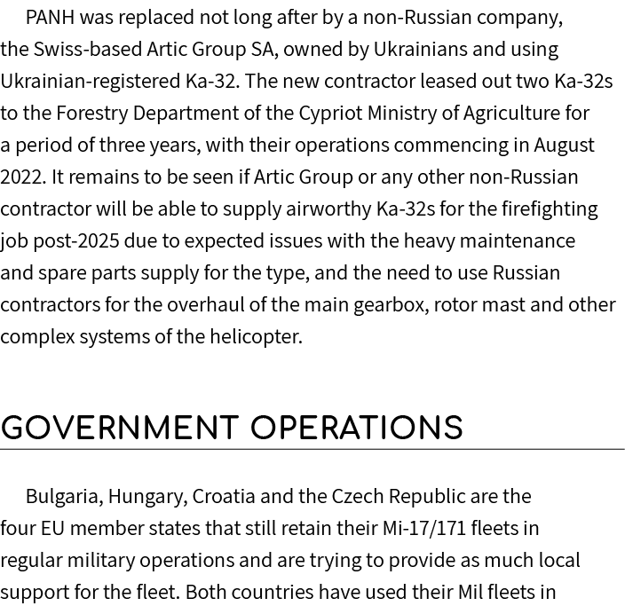 PANH was replaced not long after by a non Russian company, the Swiss based Artic Group SA, owned by Ukrainians and us...