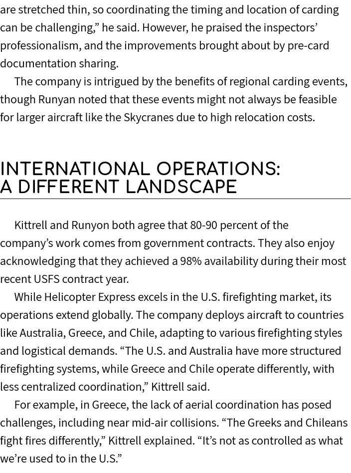 are stretched thin, so coordinating the timing and location of carding can be challenging,” he said. However, he prai...