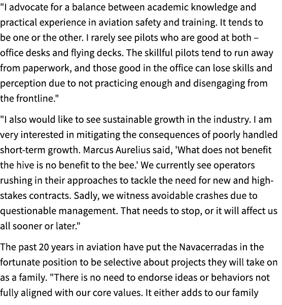 \“I advocate for a balance between academic knowledge and practical experience in aviation safety and training. It te...