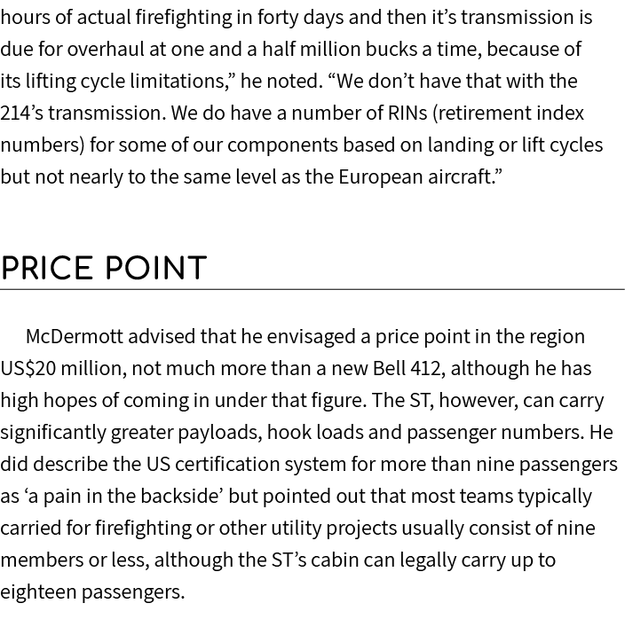 hours of actual firefighting in forty days and then it’s transmission is due for overhaul at one and a half million b...