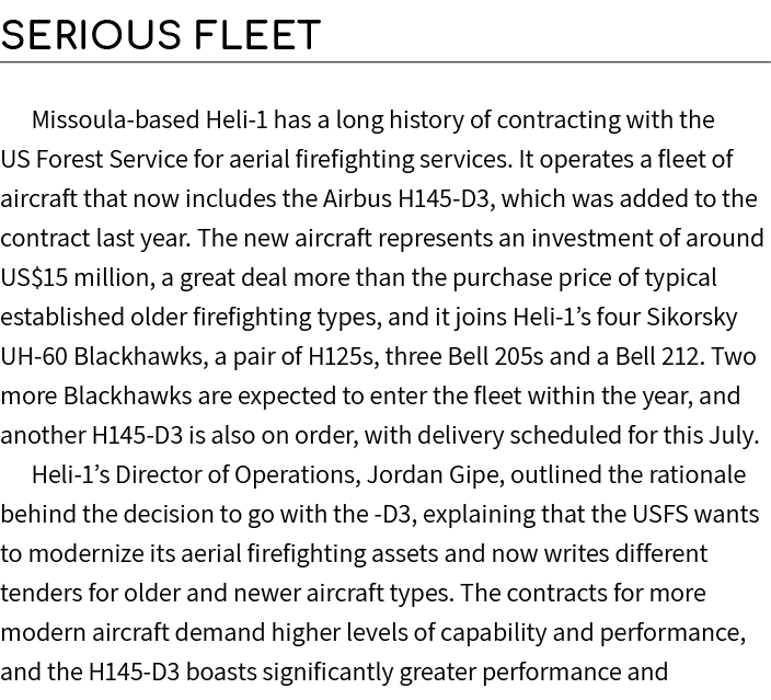 Serious Fleet Missoula based Heli 1 has a long history of contracting with the US Forest Service for aerial firefight...