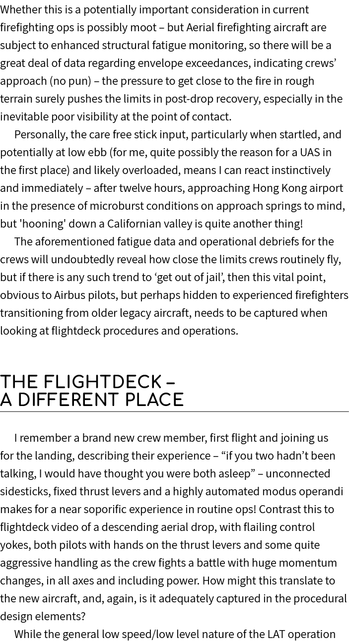 Whether this is a potentially important consideration in current firefighting ops is possibly moot – but Aerial firef...