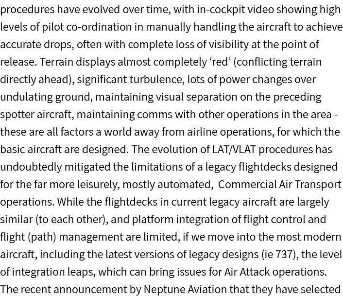 procedures have evolved over time, with in cockpit video showing high levels of pilot co ordination in manually handl...