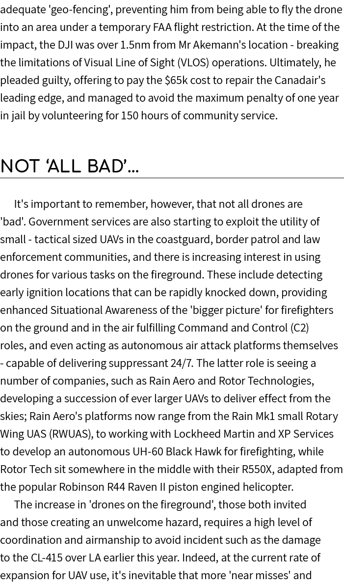 adequate 'geo fencing', preventing him from being able to fly the drone into an area under a temporary FAA flight res...