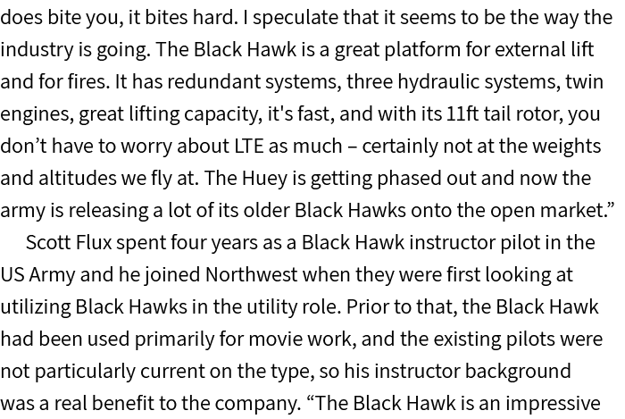 does bite you, it bites hard. I speculate that it seems to be the way the industry is going. The Black Hawk is a grea...