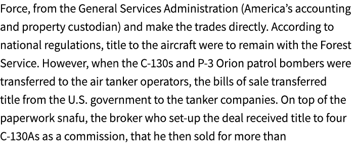 Force, from the General Services Administration (America’s accounting and property custodian) and make the trades dir...