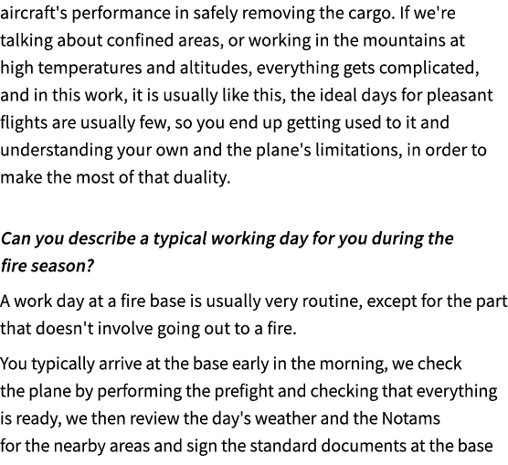 aircraft's performance in safely removing the cargo. If we're talking about confined areas, or working in the mountai...