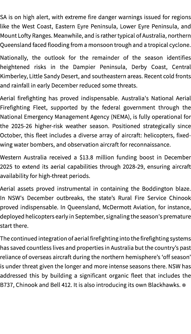  SA is on high alert, with extreme fire danger warnings issued for regions like the West Coast, Eastern Eyre Peninsul...