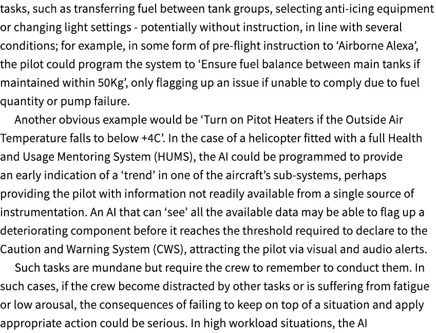 tasks, such as transferring fuel between tank groups, selecting anti icing equipment or changing light settings poten...