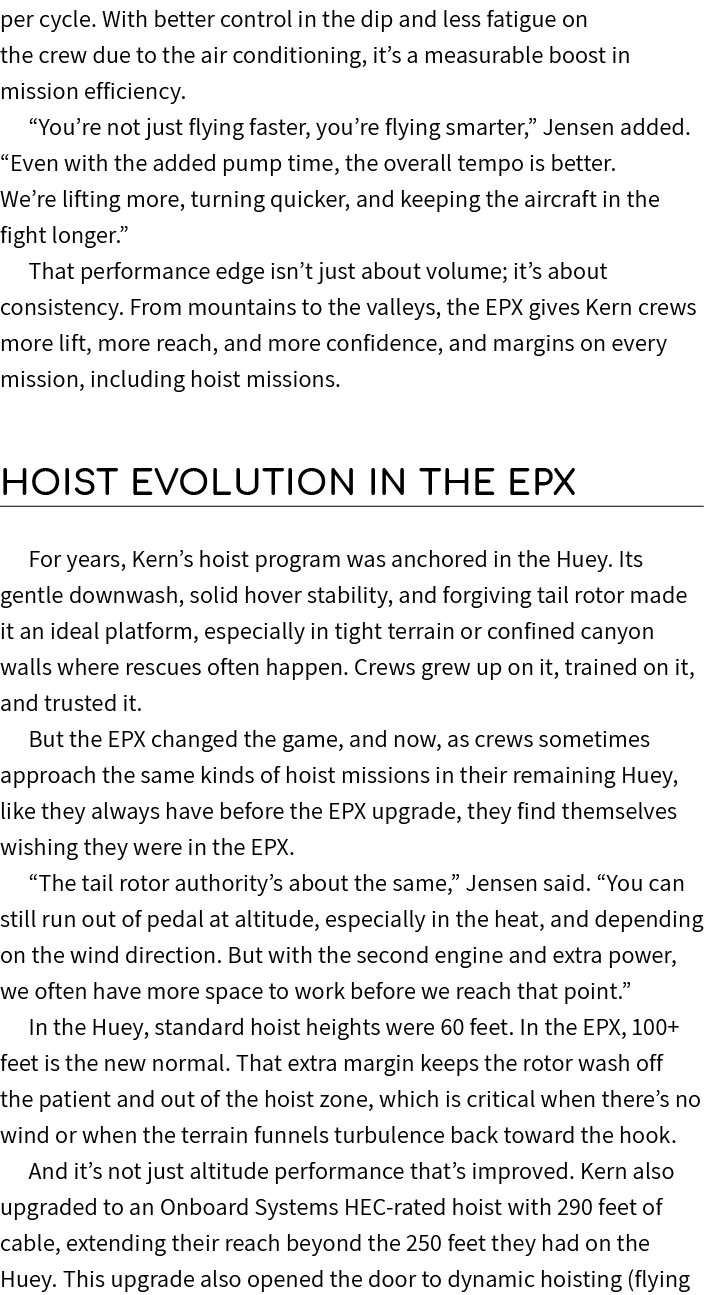 per cycle. With better control in the dip and less fatigue on the crew due to the air conditioning, it’s a measurable...
