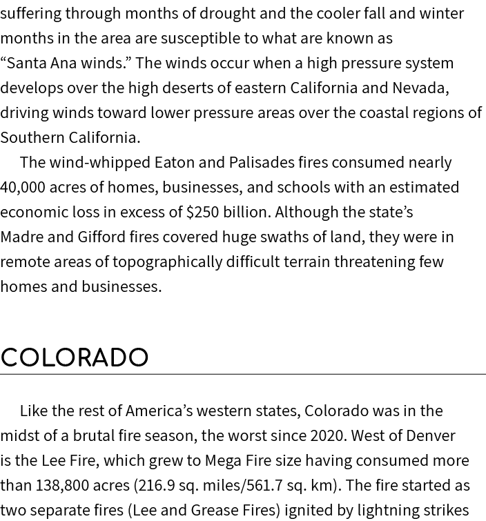 suffering through months of drought and the cooler fall and winter months in the area are susceptible to what are kno...