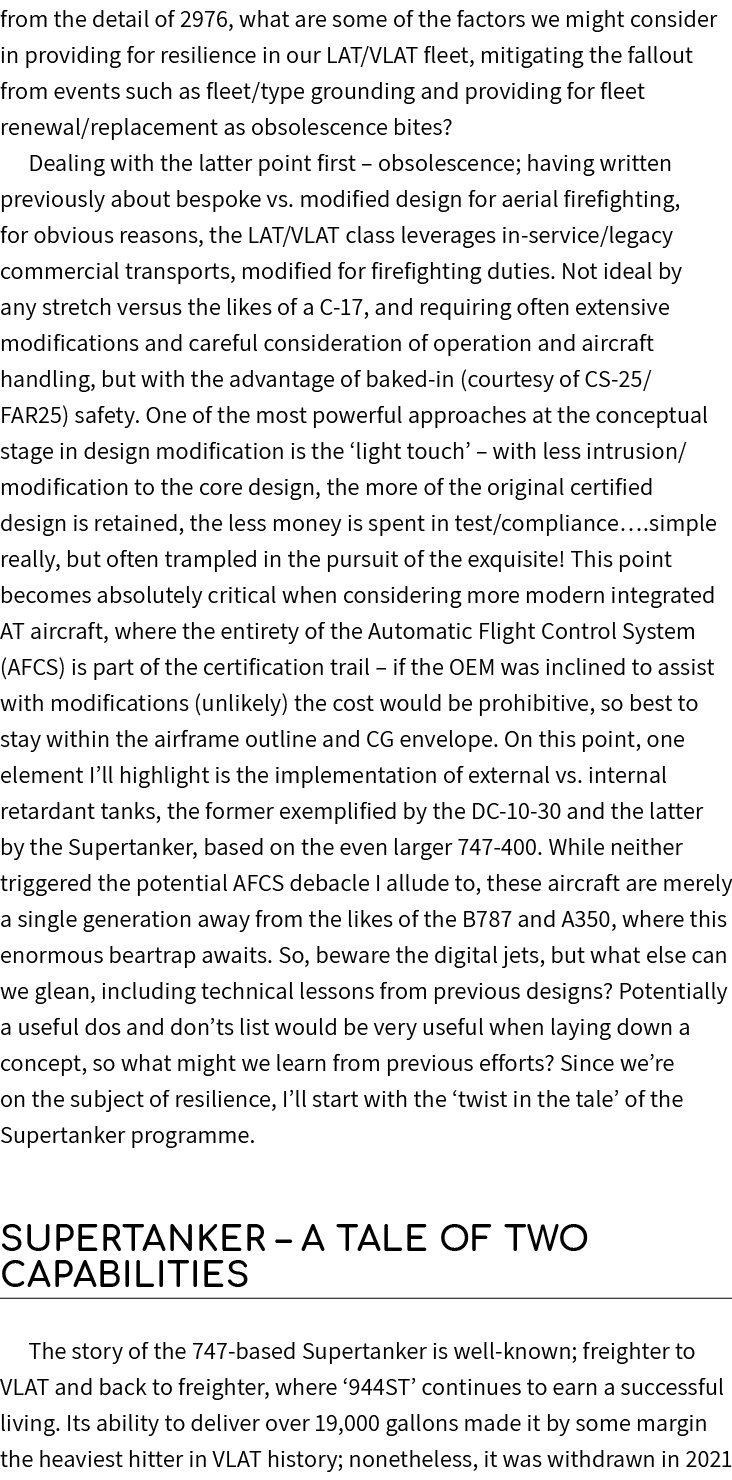 from the detail of 2976, what are some of the factors we might consider in providing for resilience in our LAT/VLAT f...