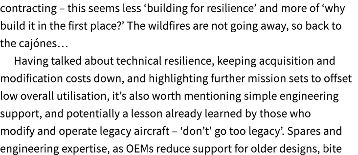 contracting – this seems less ‘building for resilience’ and more of ‘why build it in the first place?’ The wildfires ...