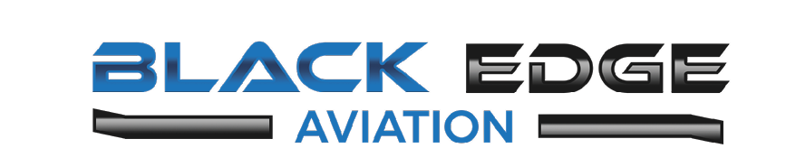 Black Edge Aviation logo. AI generated content
