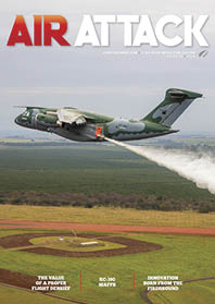 A magazine cover featuring a helicopter flying through the air. AI generated content