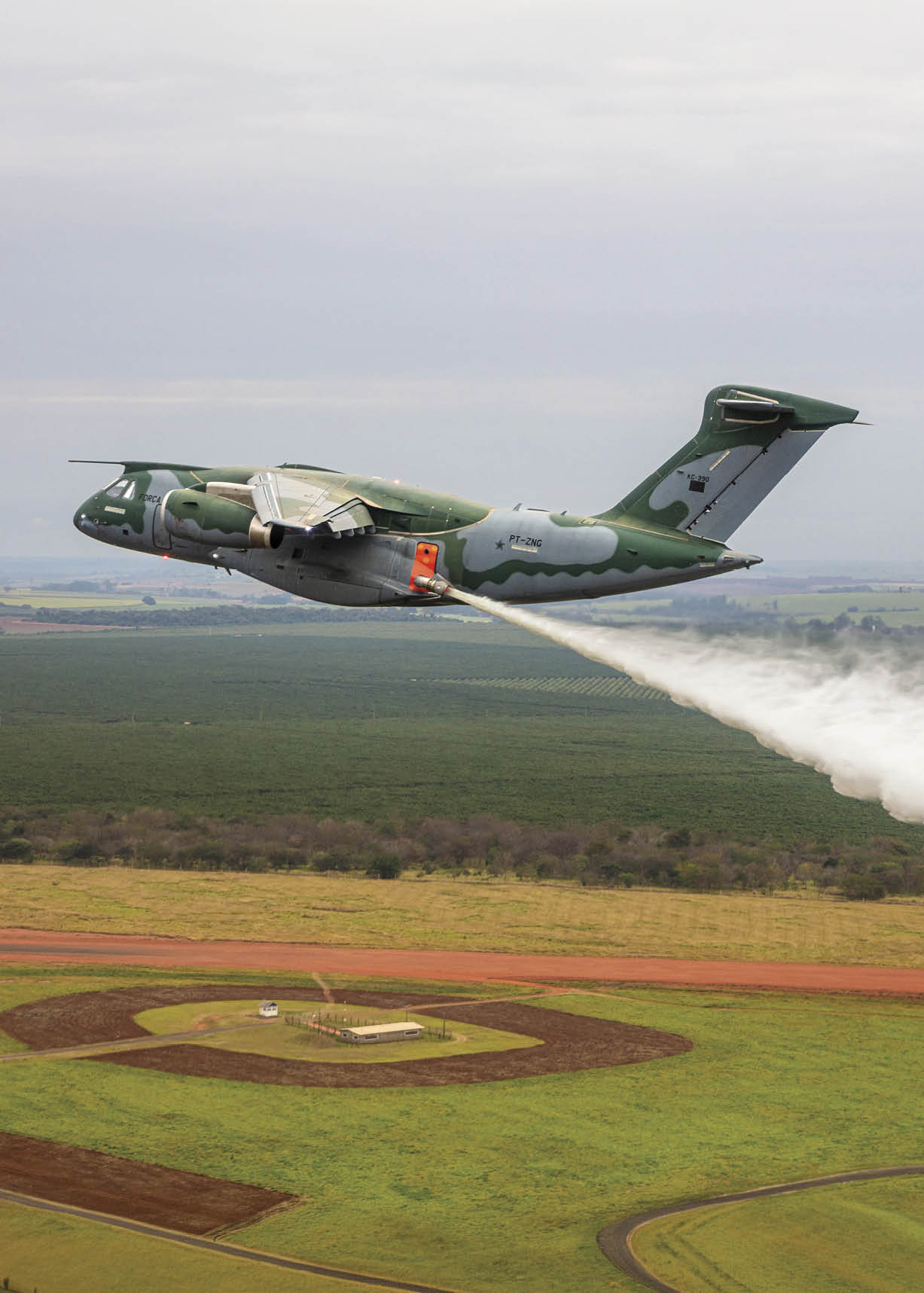 A helicopter is flying through the sky, leaving a trail of smoke behind it. AI generated content