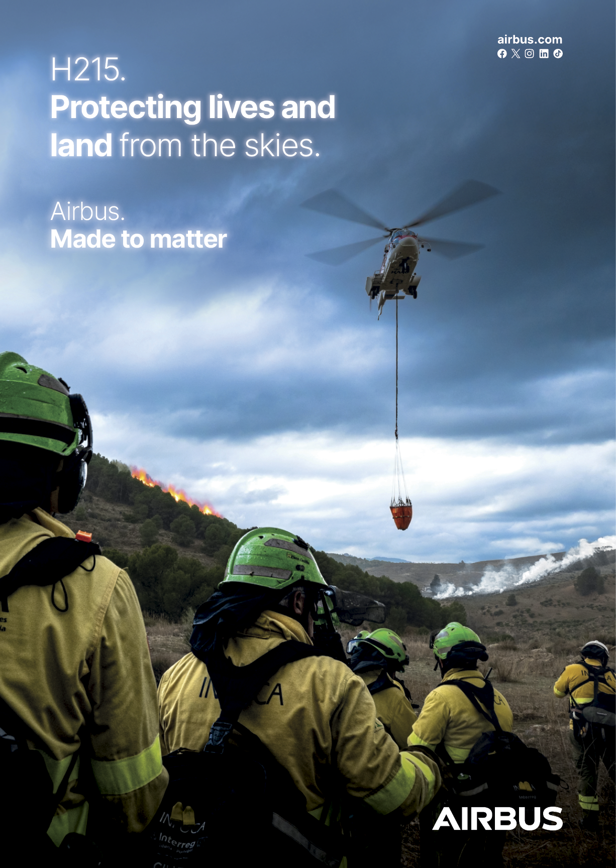 A group of firefighters wearing yellow jackets are standing in a field. AI generated content