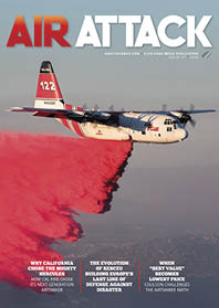A magazine cover featuring a helicopter flying through the air. AI generated content