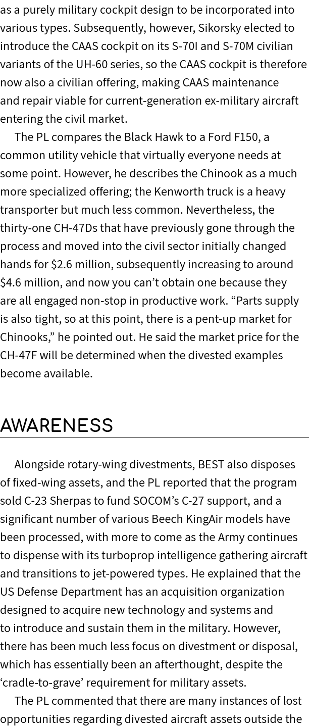 as a purely military cockpit design to be incorporated into various types. Subsequently, however, Sikorsky elected to...