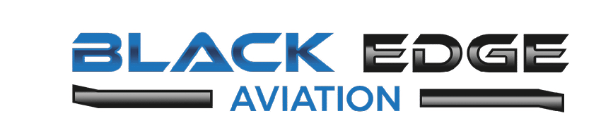 Black Edge Aviation logo. AI generated content