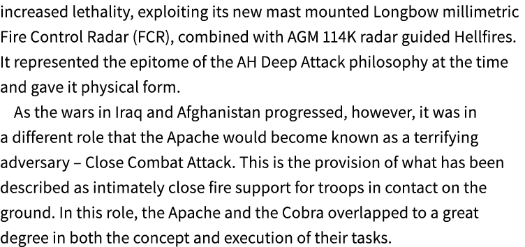 increased lethality, exploiting its new mast mounted Longbow millimetric Fire Control Radar (FCR), combined with AGM ...