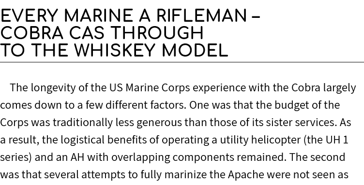 Every Marine a Rifleman – Cobra CAS through to the Whiskey Model The longevity of the US Marine Corps experience with...