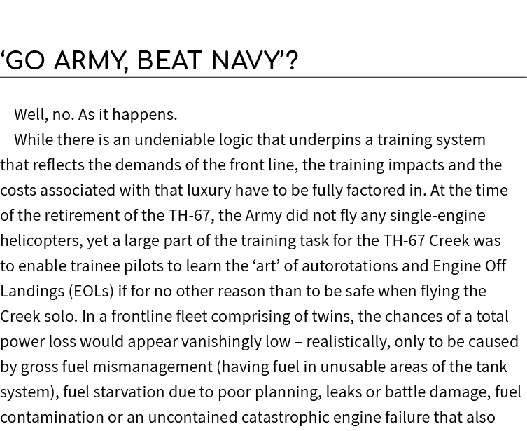  ‘Go Army, Beat Navy’? Well, no. As it happens. While there is an undeniable logic that underpins a training system t...