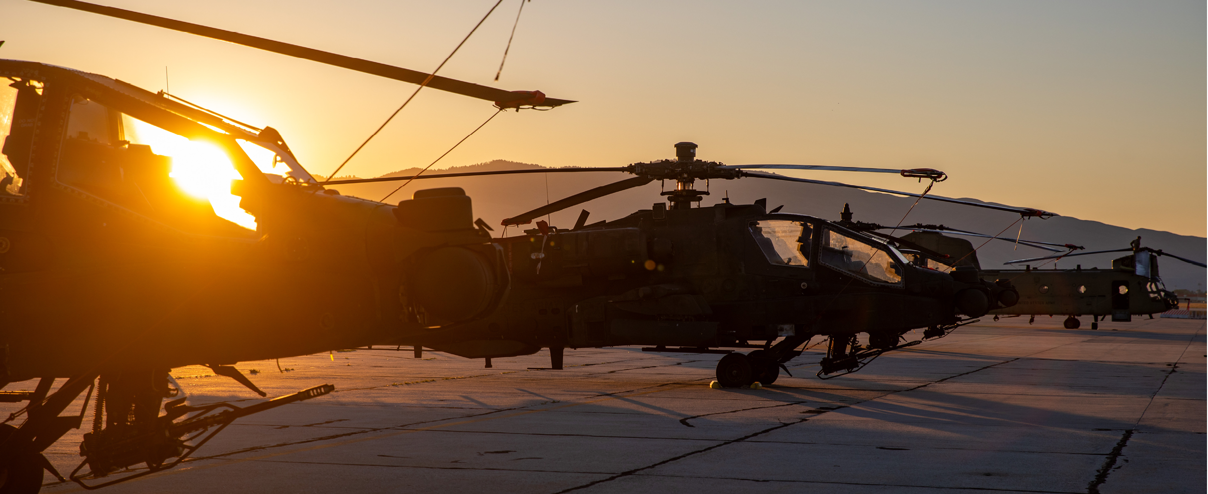 6-17 Air Cavalry Squadron and 2nd General Support Aviation Battalion, 4th Aviation Regiment, 4th Combat Aviation Brigade, 4th Infantry Division lay in wait before AGM-114 Hellfire missile training on June 10, 2024 at Orchard Training Combat Center, Idaho. 6-17 ACS, 4CAB, 4ID conducted out of contact attack and movement to contact training to build lethality and interoperability throughout the division in support of Ivy Mass Field Training Exercise. (U.S. Army photo by Sgt. Robert Spaulding)