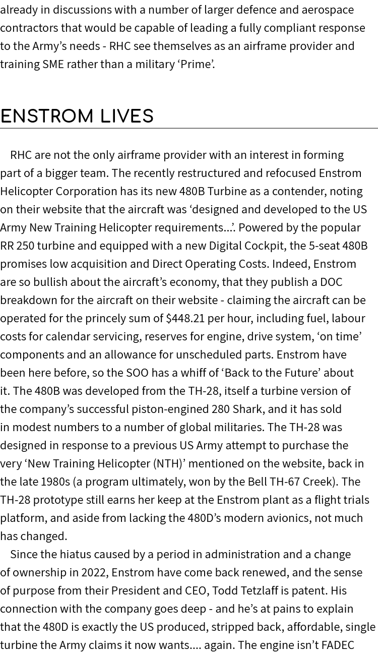 already in discussions with a number of larger defence and aerospace contractors that would be capable of leading a f...