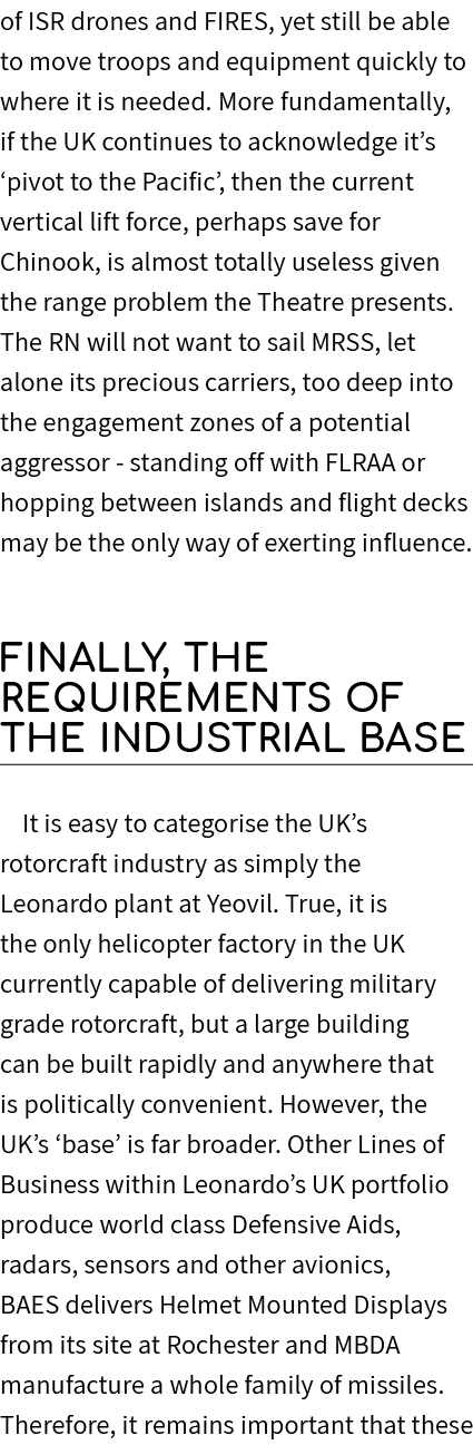 of ISR drones and FIRES, yet still be able to move troops and equipment quickly to where it is needed. More fundament...