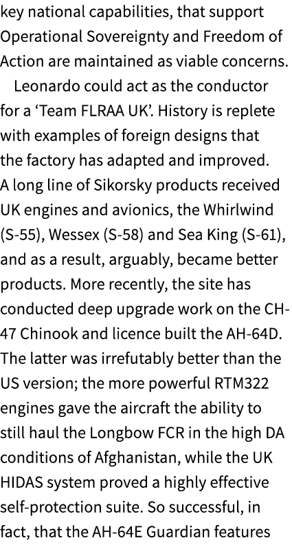 key national capabilities, that support Operational Sovereignty and Freedom of Action are maintained as viable concer...