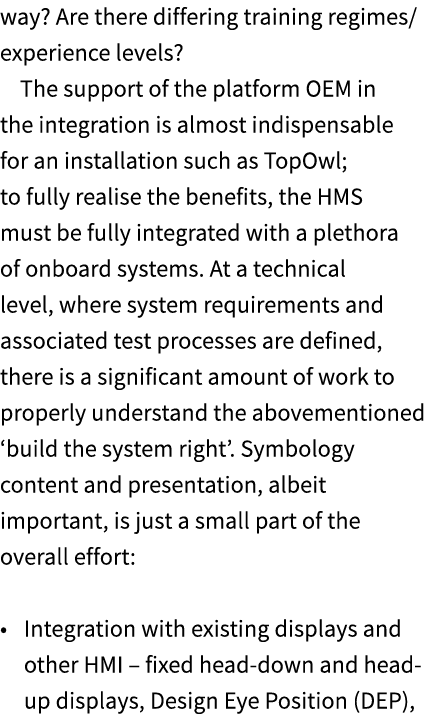way? Are there differing training regimes/experience levels? The support of the platform OEM in the integration is al...