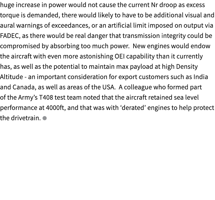 huge increase in power would not cause the current Nr droop as excess torque is demanded, there would likely to have ...