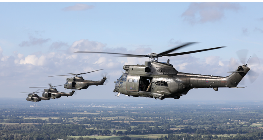 *Stock Image from 2021* Image shows Puma helicopters from 33 sqn and 230 sqn at RAF Benson during the Puma 50 flypast on 7th July 2021.  The Puma helicopter will remain in service until March 2025. The retirement of the Puma at this point will enable avoidance of additional in-service costs and focus efforts on introducing Puma’s replacement as quickly as possible. New H145 helicopter will enter service from 2026 and be deployed in both Cyprus and Brunei in support of British forces.  The Puma HC.Mk 2 medium support helicopter operates under Joint Aviation Command (JAC) control.  The aircraft is used in a variety of combat roles, including the tactical movement of troops, weapons, ammunition and stores on the battlefield, as well as the extraction of casualties and in response to medical emergencies on the frontline.  It is also employed during non-combatant evacuations, and humanitarian and disaster relief operations. 
