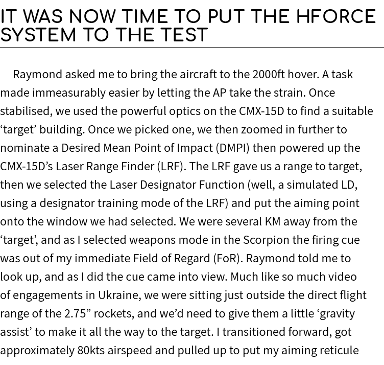 It was now time to put the HForce system to the test Raymond asked me to bring the aircraft to the 2000ft hover. A ta...