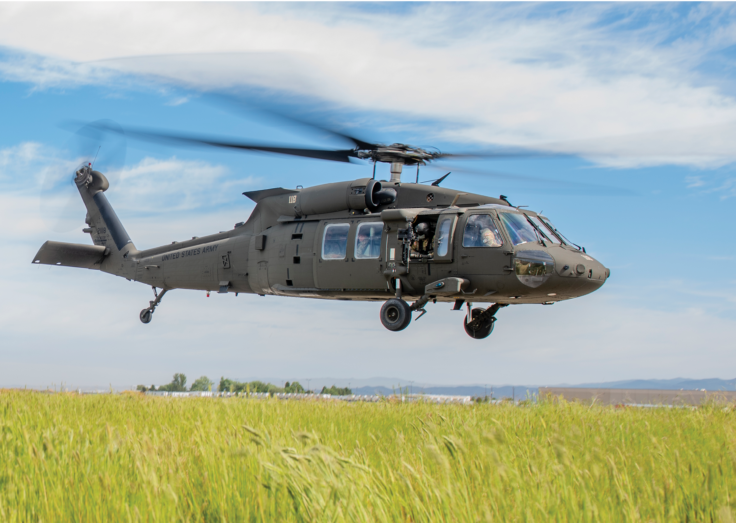 The Idaho National Guard’s 1st of the 183rd Aviation Regiment conducted Operation Infinite Crisis training on June 16, 2022 outside of Gowen Field at the Orchard Combat Training Center. The training missions entailed air assault, CASEVAC, MEDEVAC, downed aircraft recovery training and command post operations. (U.S. National Guard photo by Master Sgt. Becky Vanshur)