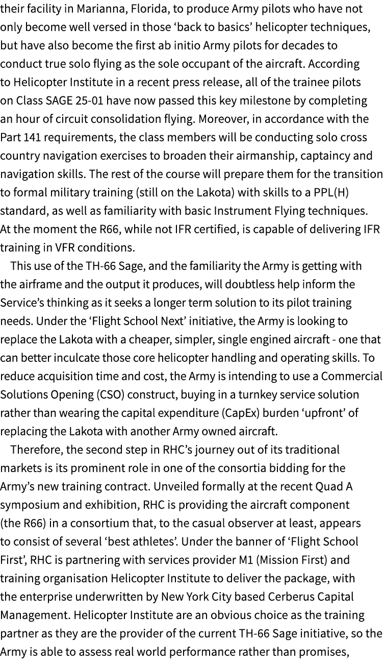 their facility in Marianna, Florida, to produce Army pilots who have not only become well versed in those ‘back to ba...