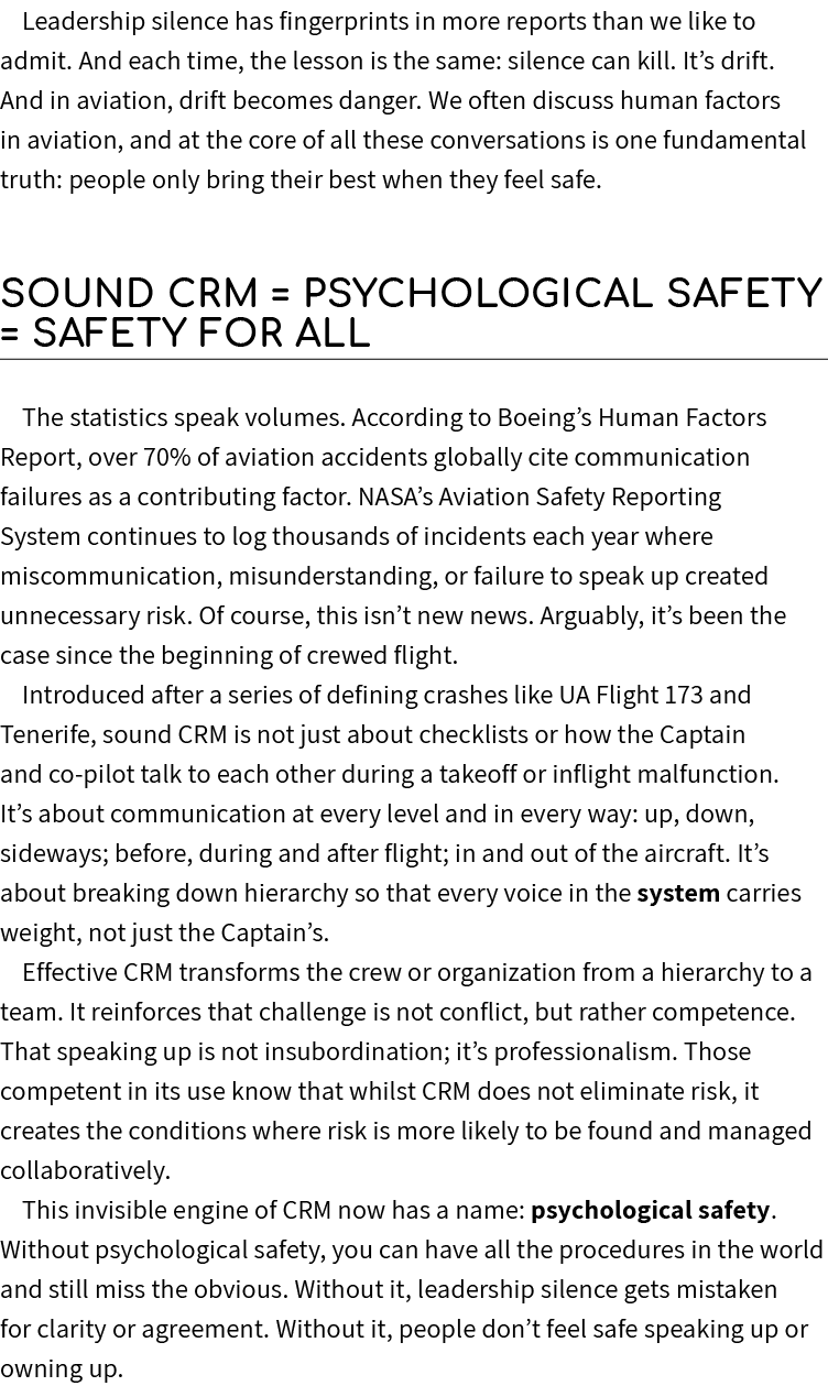 Leadership silence has fingerprints in more reports than we like to admit. And each time, the lesson is the same: sil...