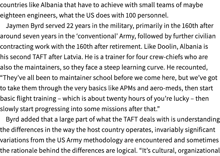 countries like Albania that have to achieve with small teams of maybe eighteen engineers, what the US does with 100 p...