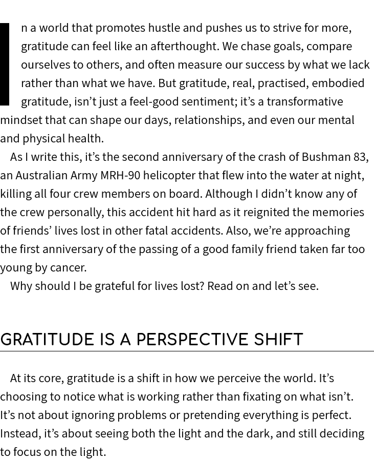 In a world that promotes hustle and pushes us to strive for more, gratitude can feel like an afterthought. We chase g...