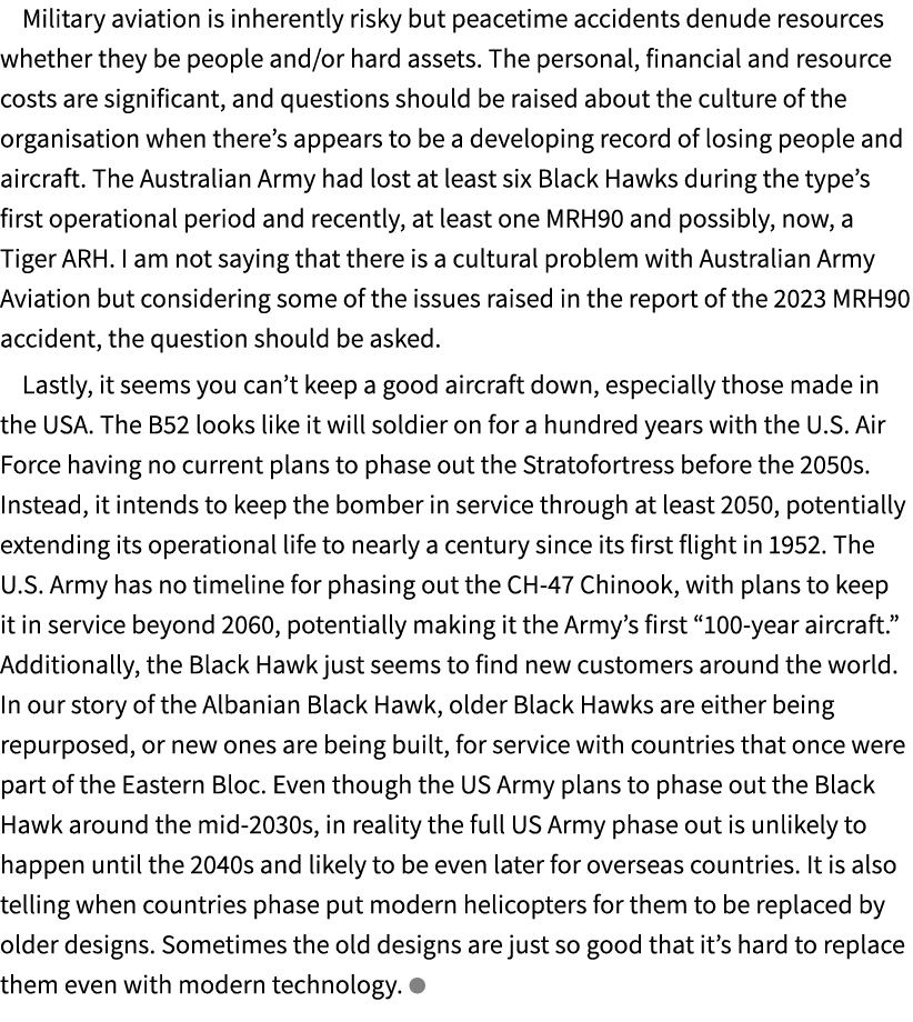 Military aviation is inherently risky but peacetime accidents denude resources whether they be people and/or hard ass...