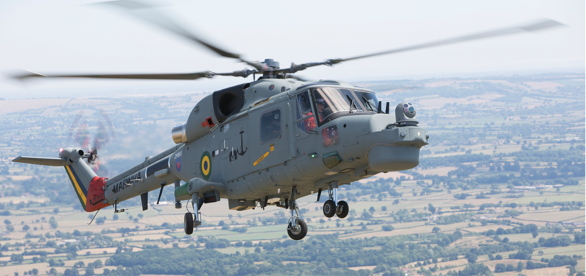 Air to air photo of Brazilian Navy MK21 SL300 Lynx in flight