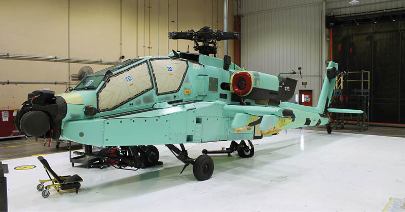 The Australian Army's first AH-64E Apache helicopter, AT001, is progressing through final assembly and production at the Boeing Defense Apache Facility in Mesa, Arizona. *** Local Caption *** Defence is acquiring a fleet of 29 AH-64E Apache Attack Helicopters through a Foreign Military Sales case with the United States as part of the Project Land 4503 Apache Attack Helicopter.   The AH-64E Apache will replace the Tiger Armed Reconnaissance Helicopter, bringing significant capability improvements that will 